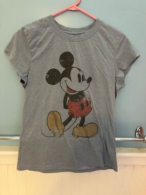 Gray Mickey Mouse Graphic Women’s T-Shirt